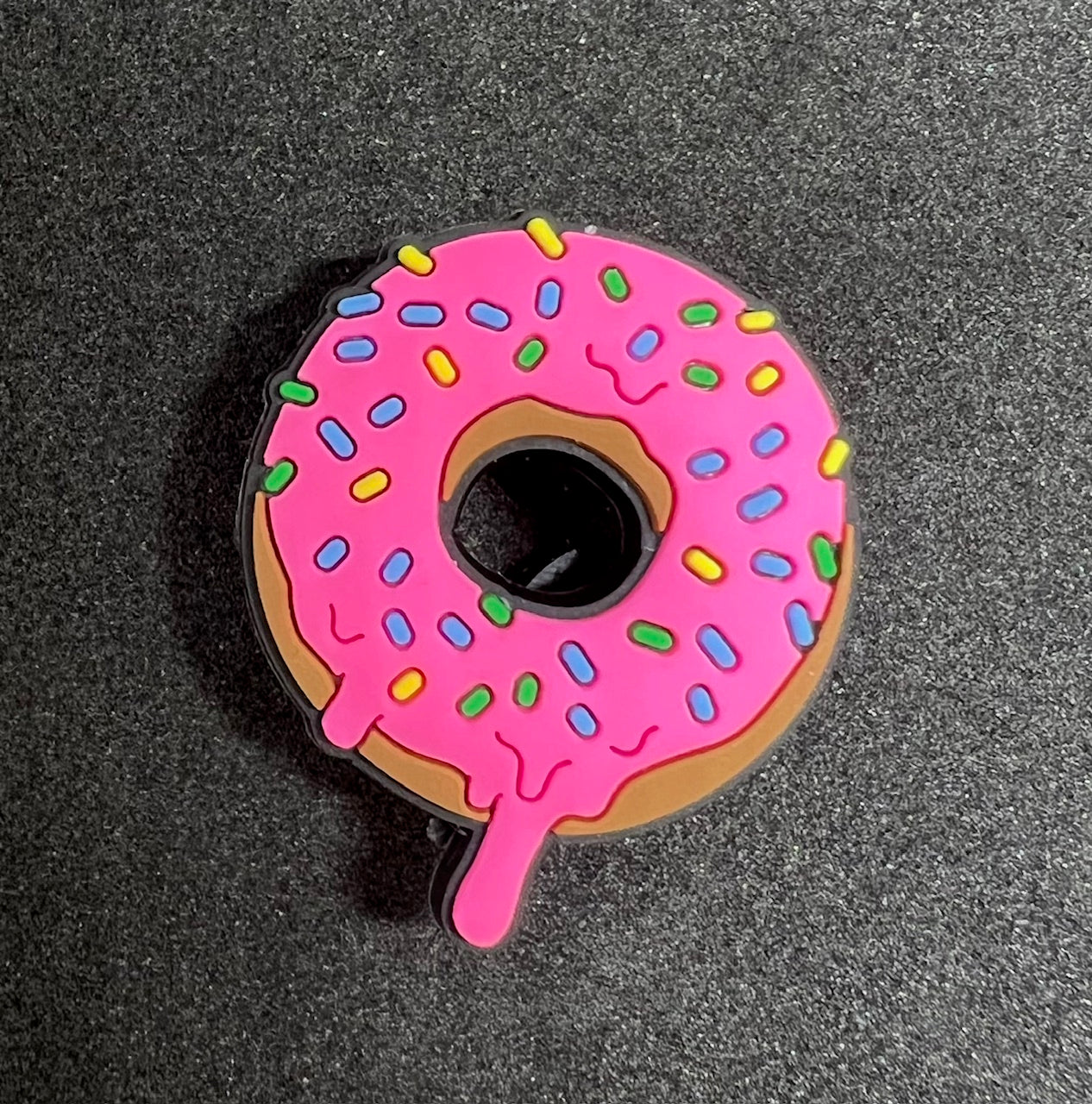 Bright Pink Drip Donut