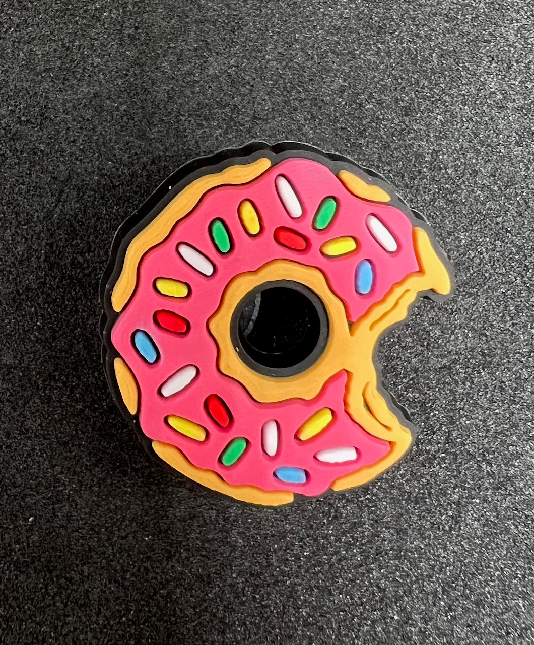 Pink Bitten Donut Charm