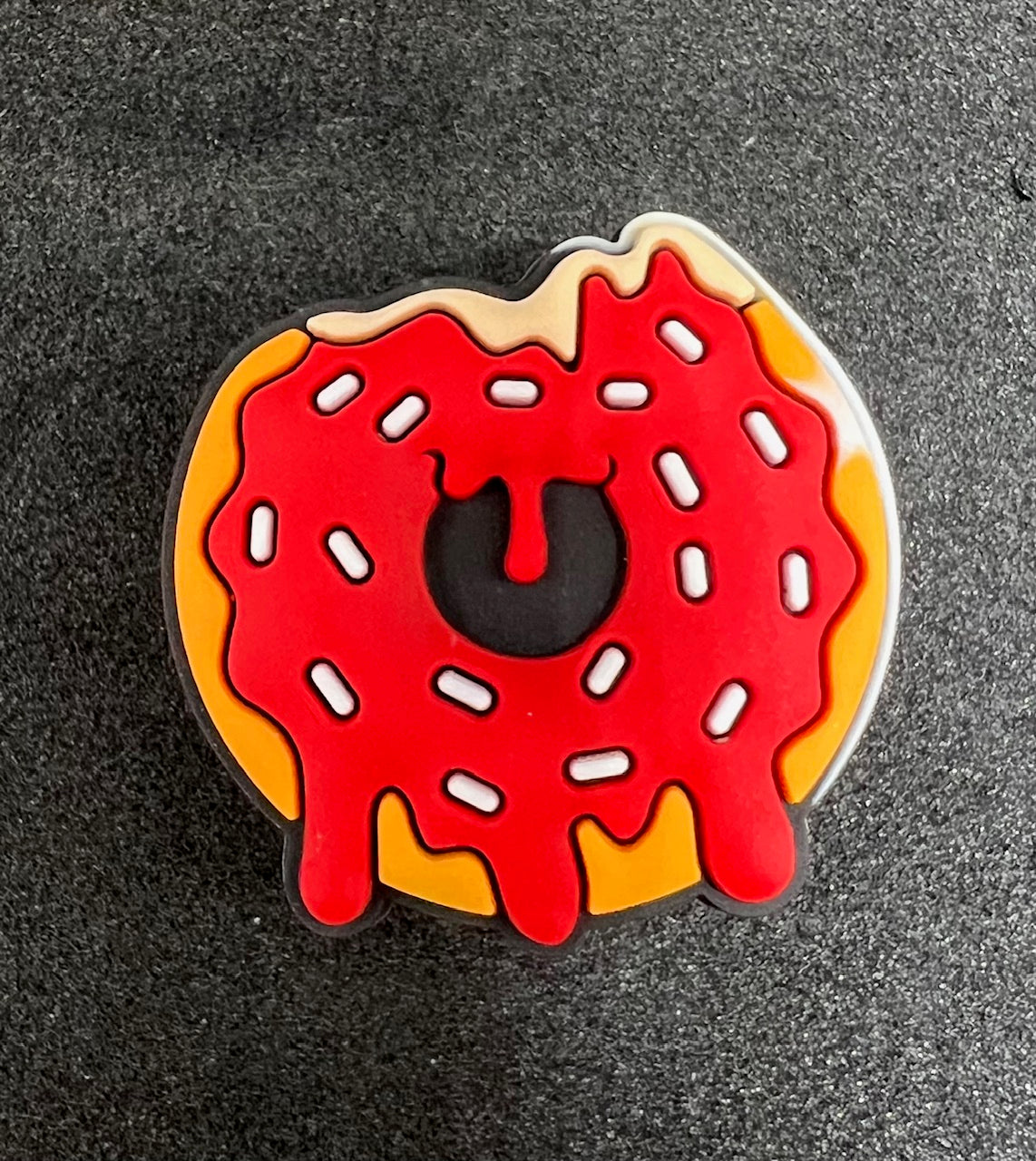 Red Drip Sprinkle Donut