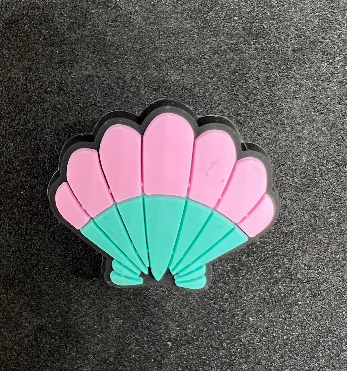 Pink & Teal Seashell Charm