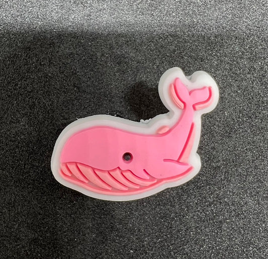 Pink Whale Charm