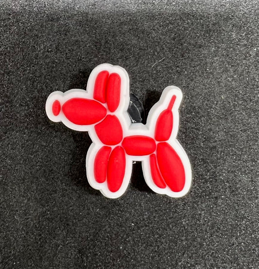 Red Balloon Dog Charm