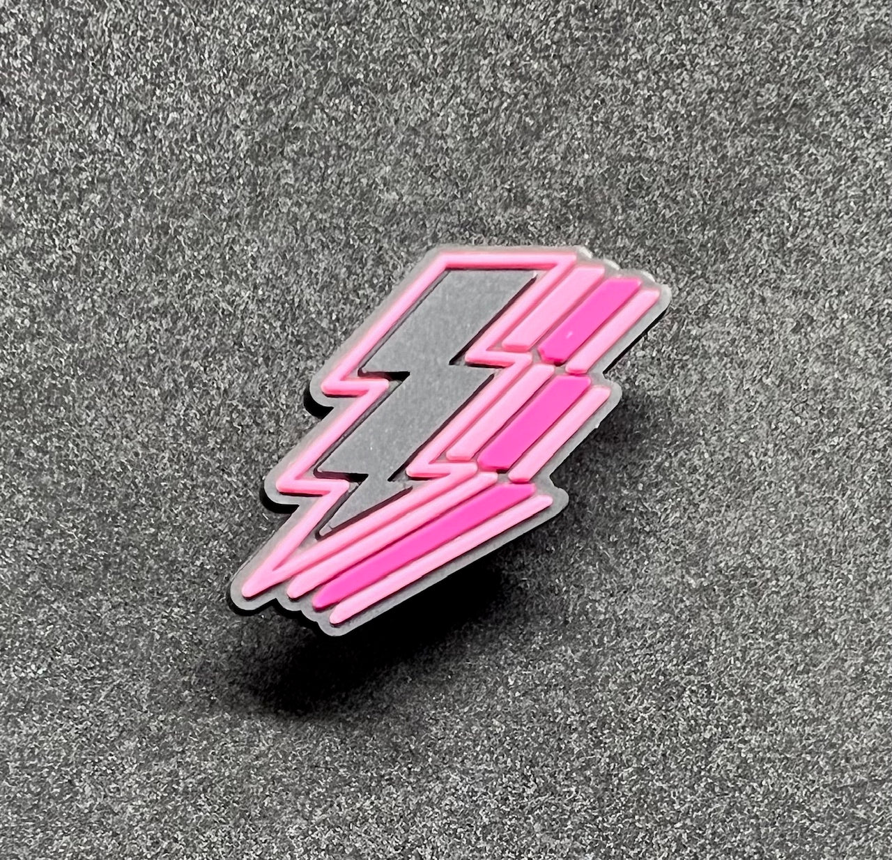 Pink & Black Lightning Bolt